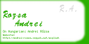 rozsa andrei business card